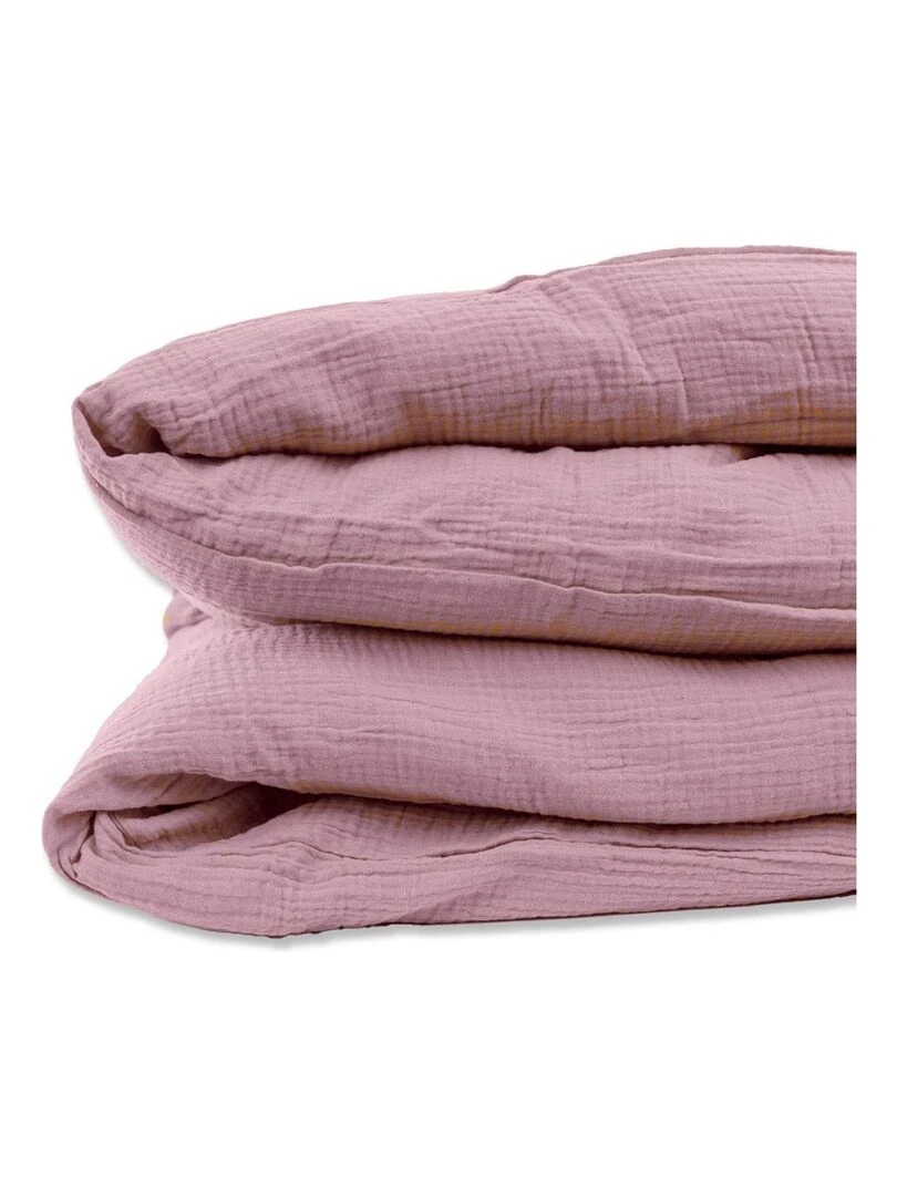Housse de Couette en Coton Bio Rose Rose
