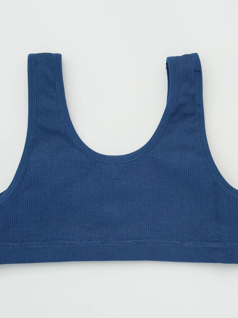 Brassière en maille côtelée 'Petit Beguin' Marine