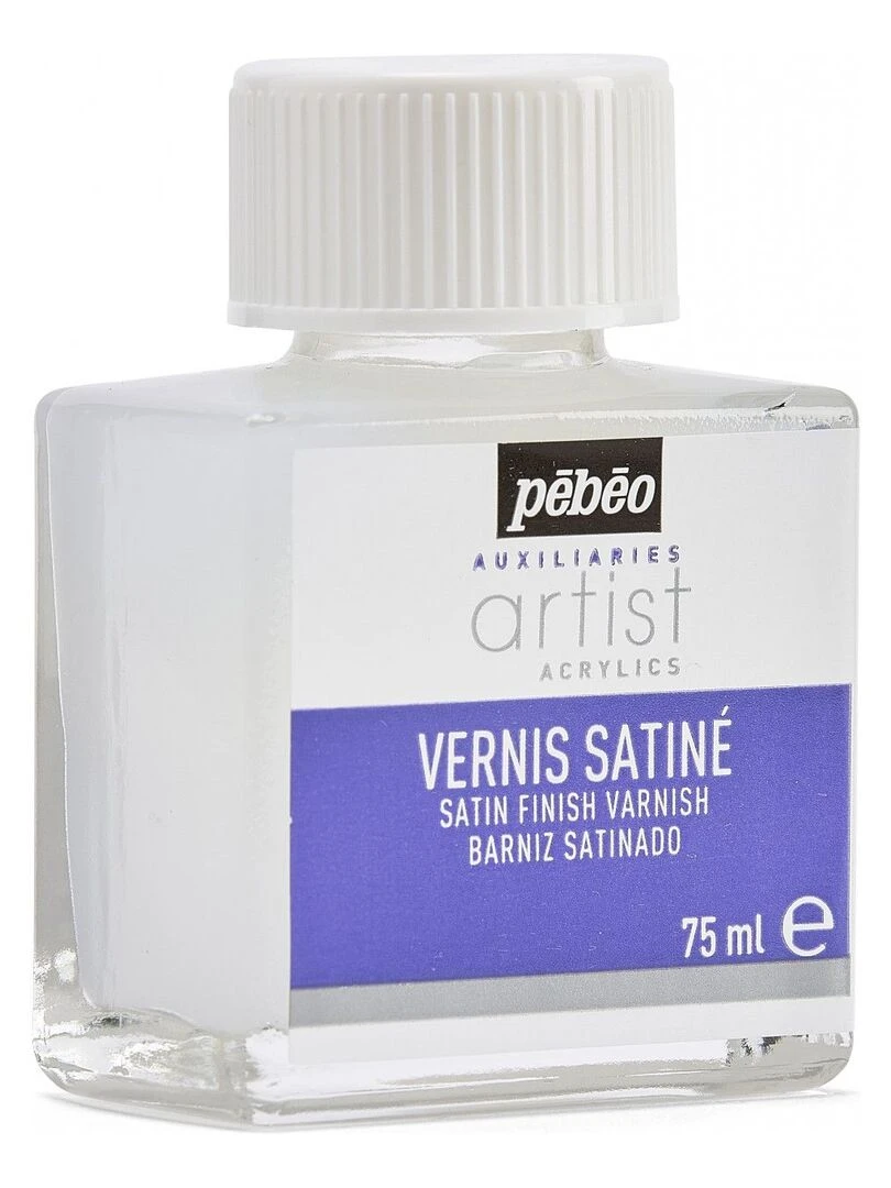 Vernis satiné et transparent pour peinture   75 ml   N/A