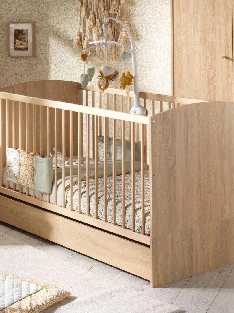 Tiroir pour lit bébé évolutif   SAUTHON   Blanc Marron