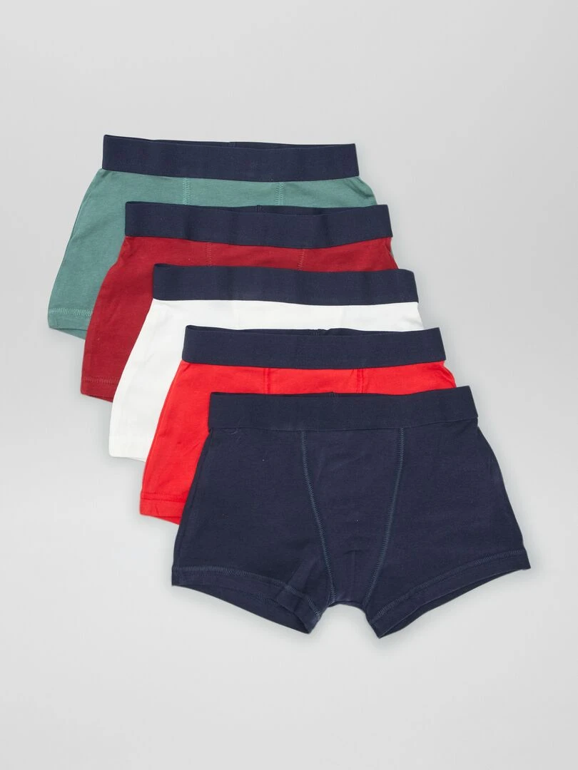 5 boxers unis GRIS