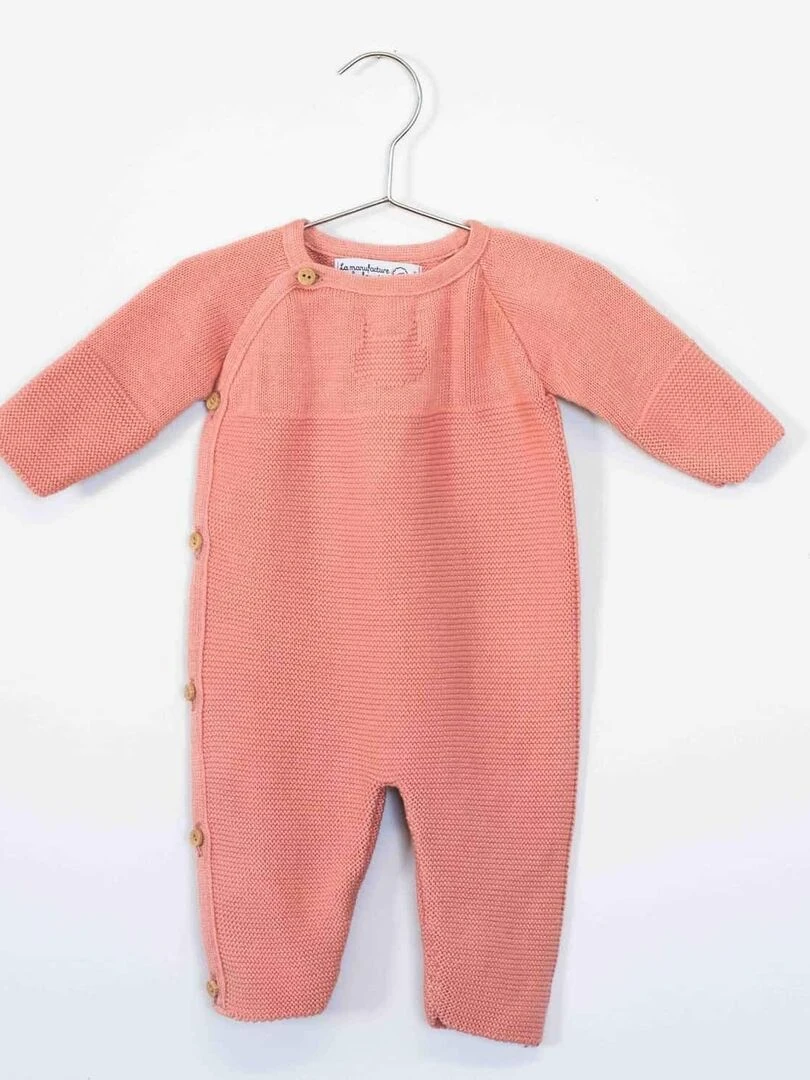 Combinaison en coton Petits Chats Rose