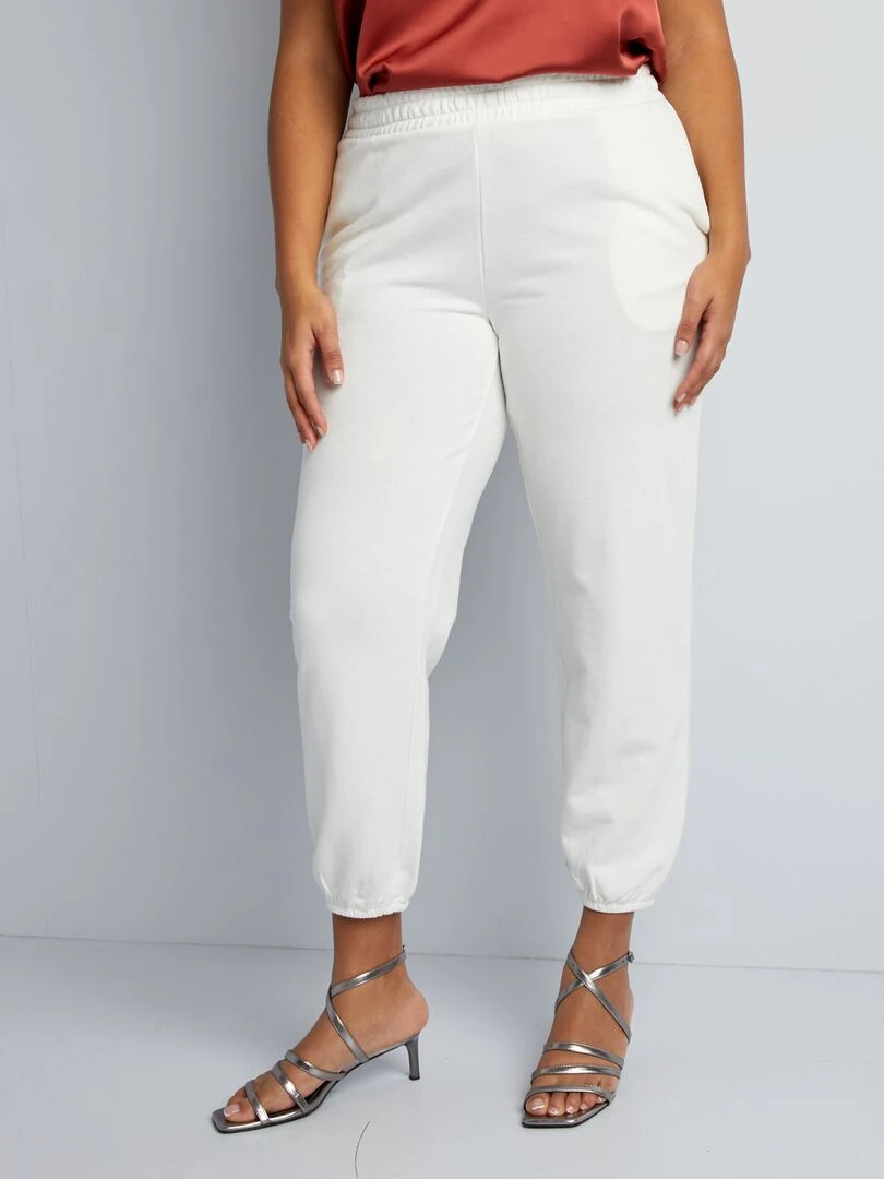 Jogging en molleton Blanc