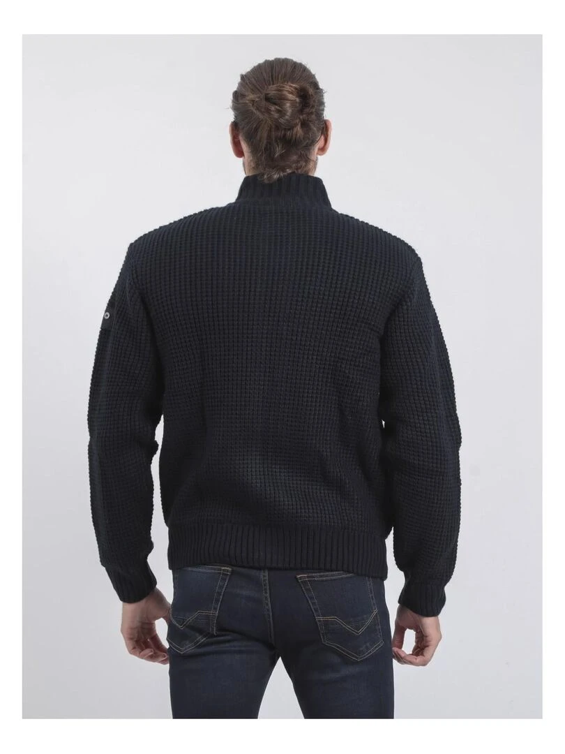 Gilet zippé col montant LUNEL Bleu marine