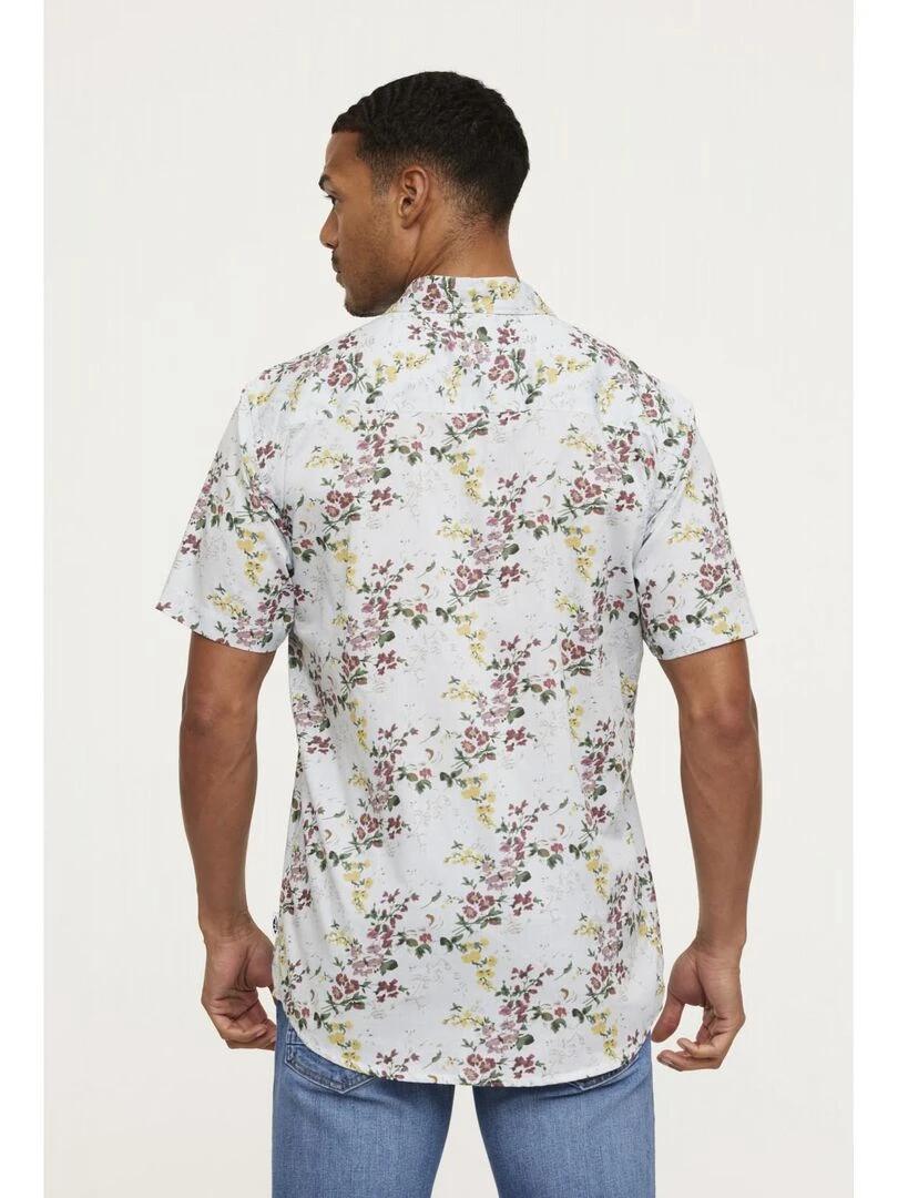 Lee Cooper   Chemise manches courtes coton regular DAMOC   Bleu gris