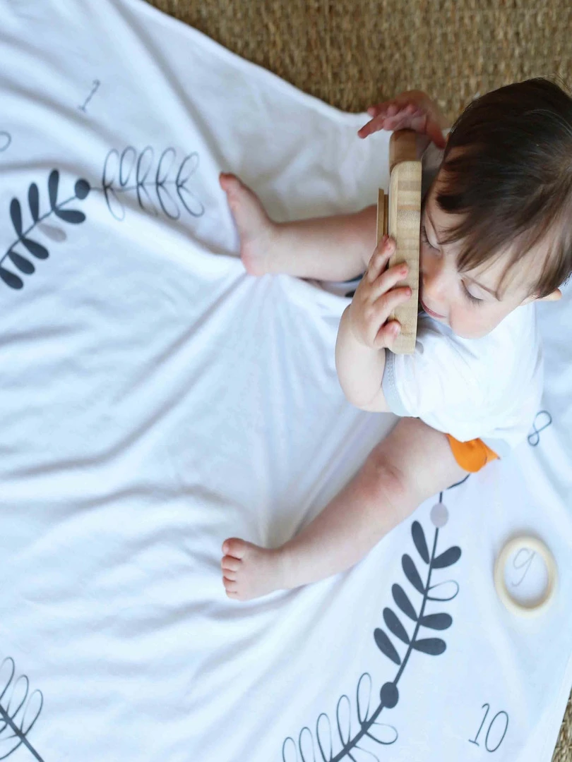 Couverture Étape Bébé Kinousses Blanc