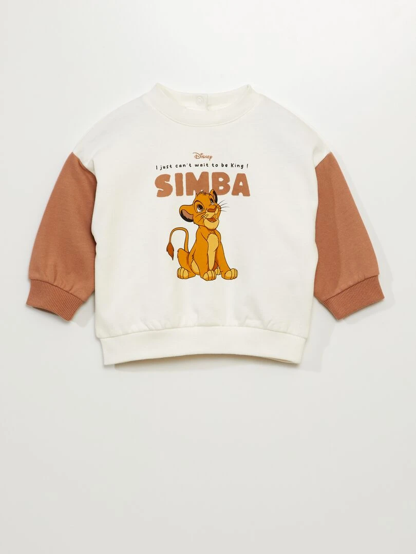 Sweat 'Disney' col rond Beige