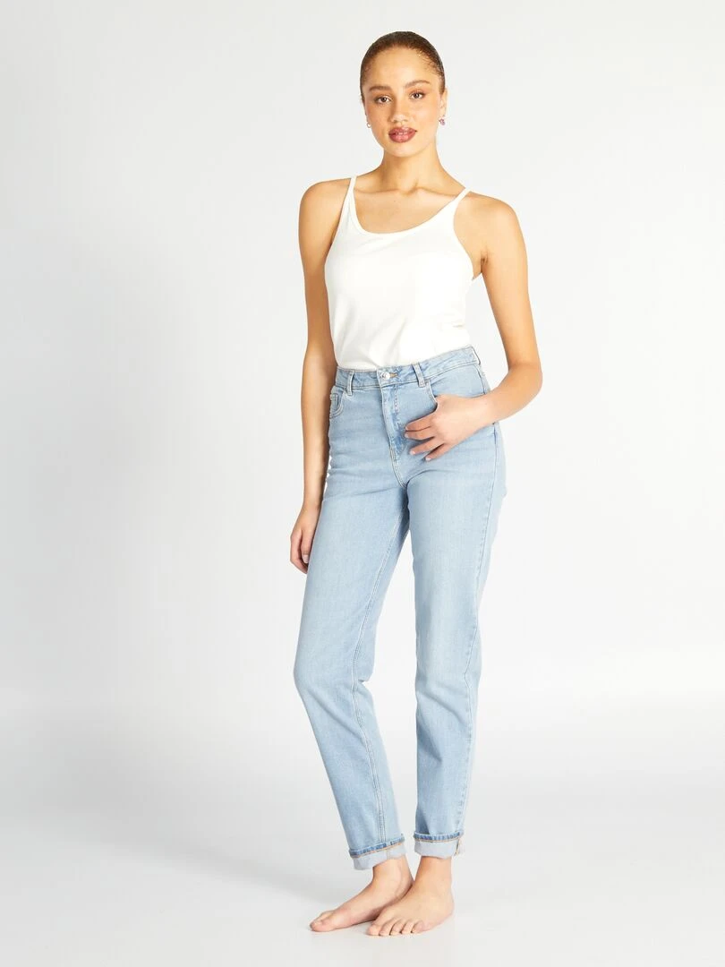 Jean regular taille haute L28 Triple stone