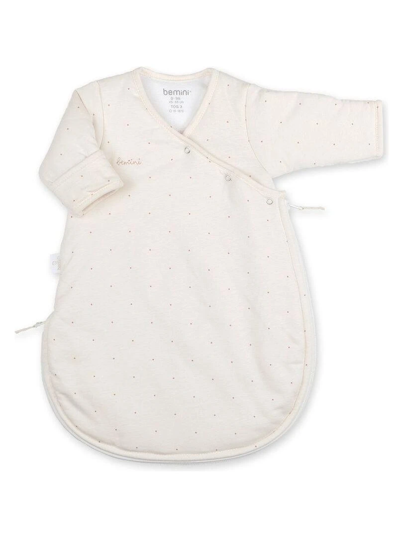 Bemini Gigoteuse avec moufles Pady jersey et jersey Ecru