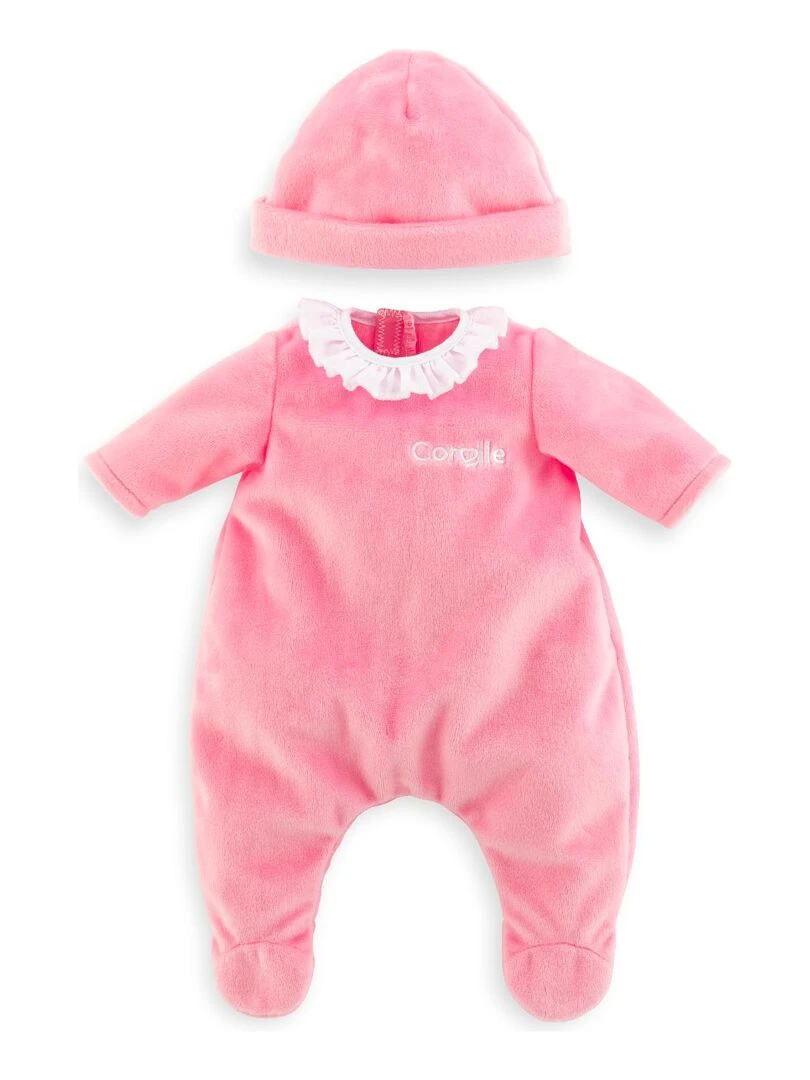 Pyjama rose et bonnet pour poupon 36 cm N/A