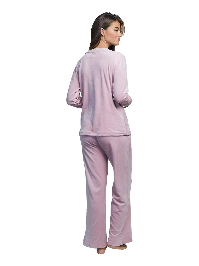 Tenue détente et intérieur pyjama pantalon haut Polar Soft Rose