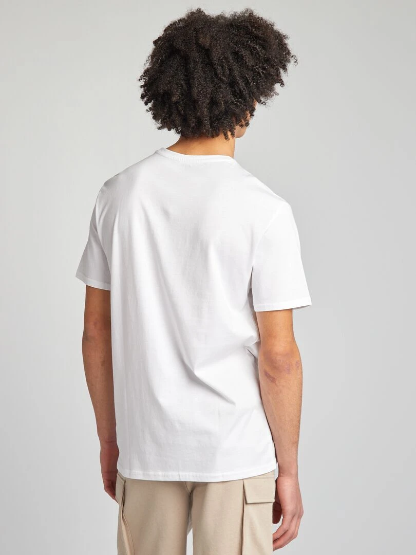 T shirt en jersey à col rond   Blanc