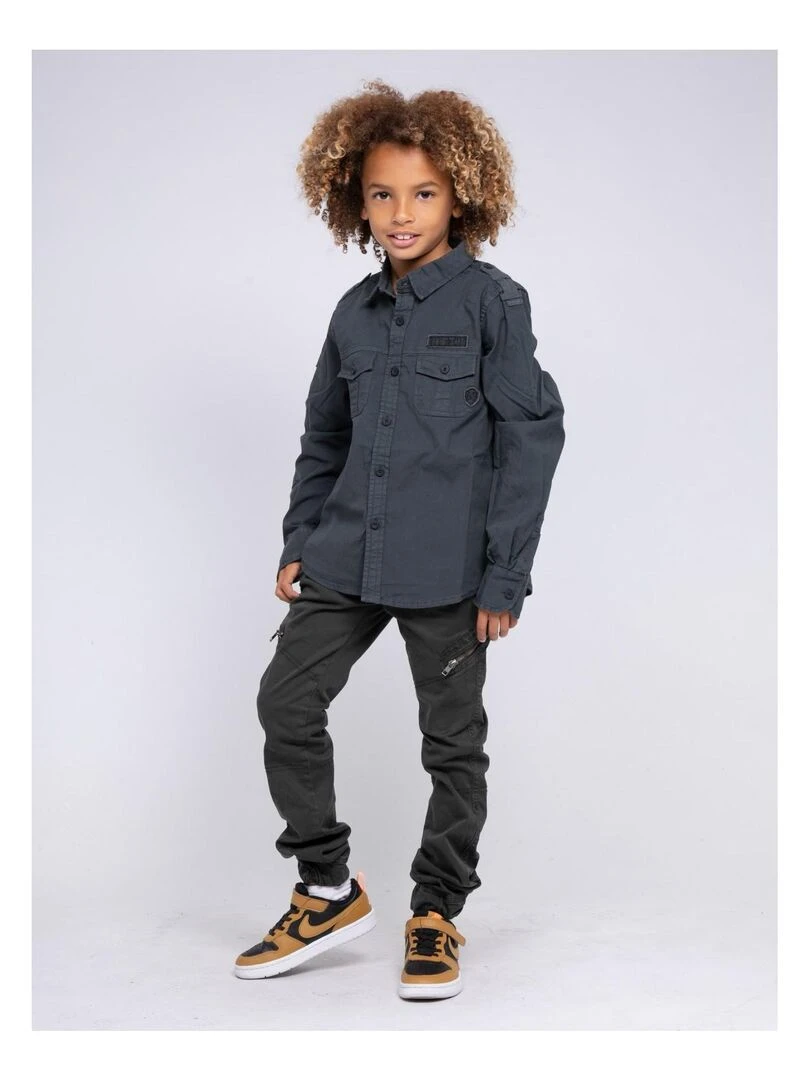 Chemise manches longues militaire TOBLERONE J   Gris foncé