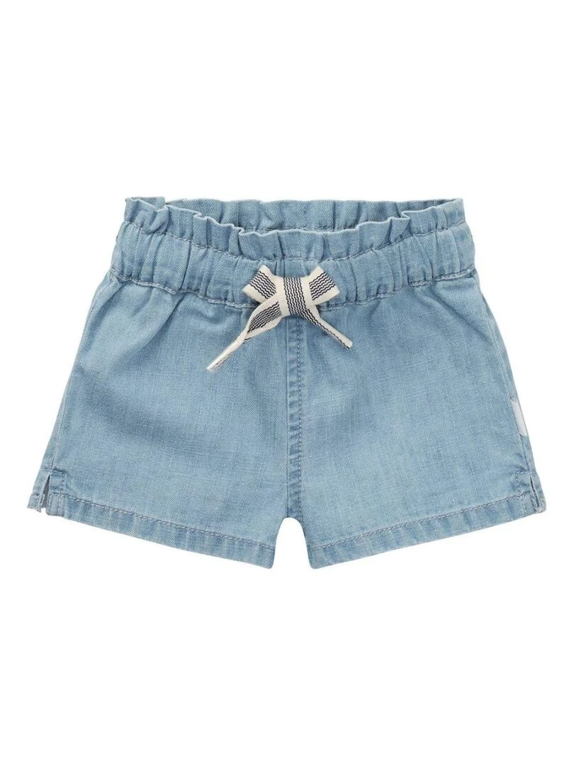 Short en Jean pour Bébé Fille en Coton BCI Bleu