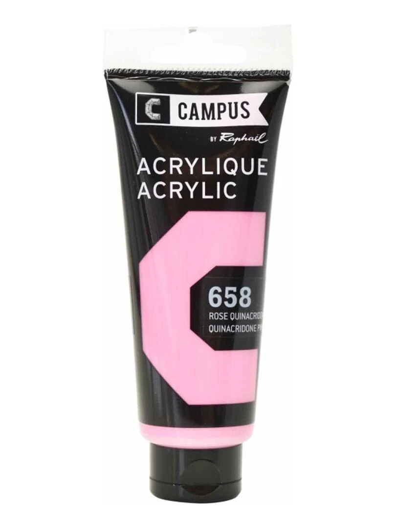 Peinture acrylique 100 ml Rose Quinacridone n°658 N/A