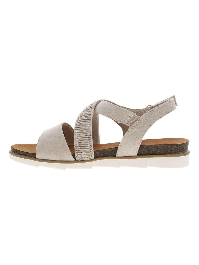 MARCO TOZZI   Nu pieds compensés bas   Beige