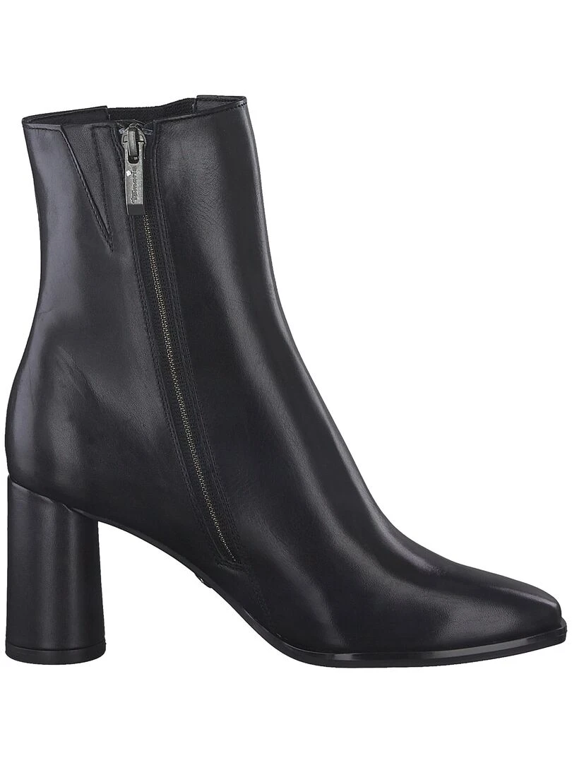 Bottine Cuir à Talons Tamaris   Noir