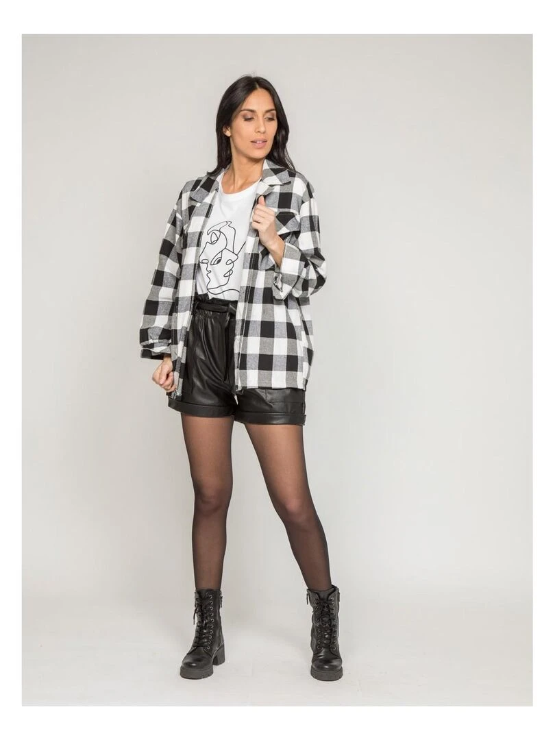 Surchemise carreaux OSEE   Noir