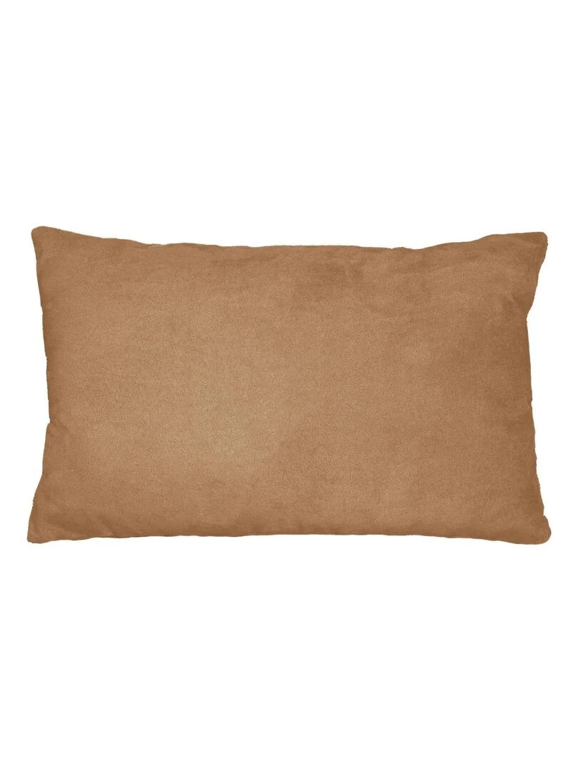 Coussin Uni Suede Collection Suedine Beige clair