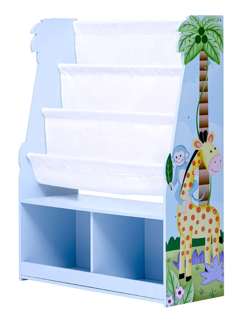 Etagère de rangement enfant garçon en bois Sunny Safari bleu Fantasy Fields TD 13410SS Bleu