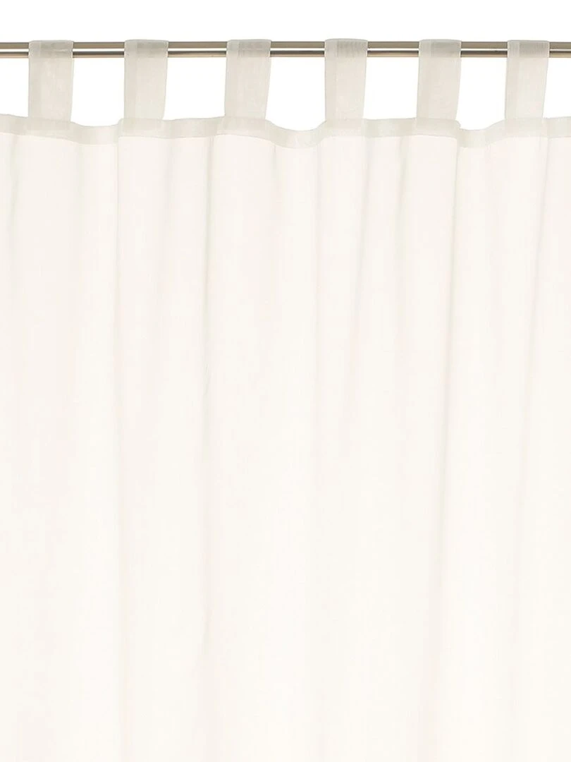 Paire de voilages pattes 140x240 cm blanc   Blanc