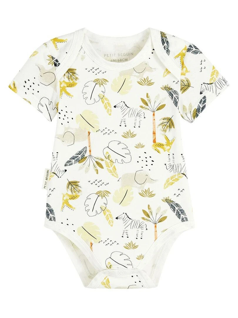 Lot de 2 bodies bébé manches courtes Zagora   Beige sable
