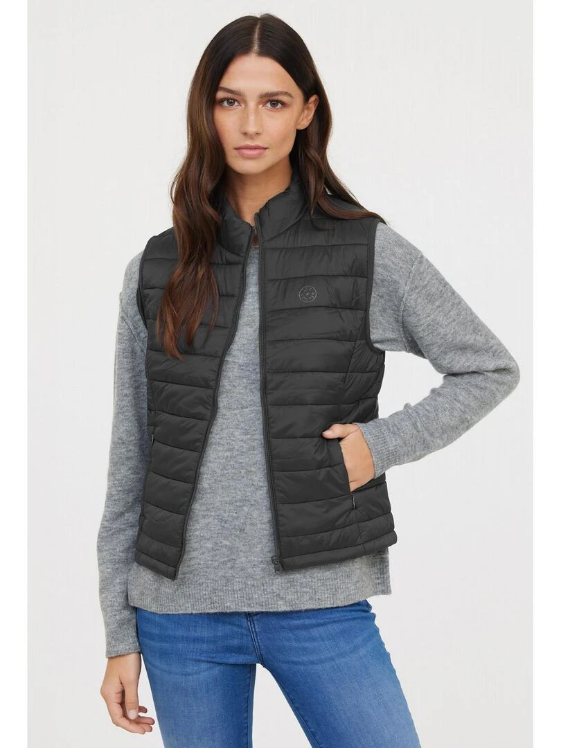 Lee Cooper Doudoune sans manches polyester col zippé FONYLA Noir