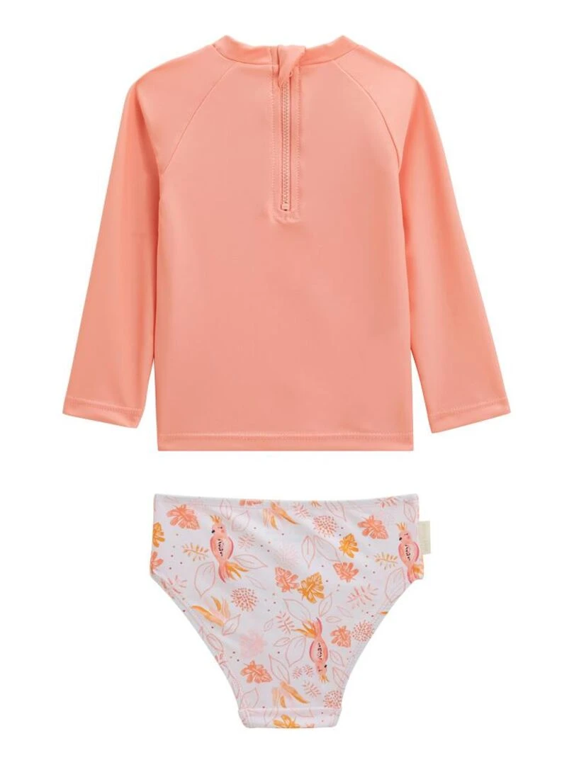 Maillot de bain bébé 2 pièces t shirt de protection UV & culotte Sumba   Orange