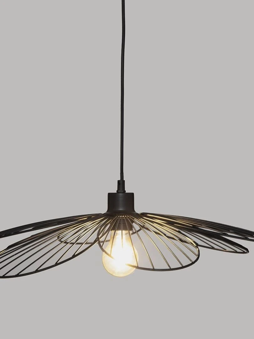 Suspension métal Fleur noir D57   Noir