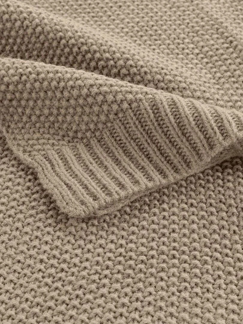 Plaid Tricotine Blanc cassé