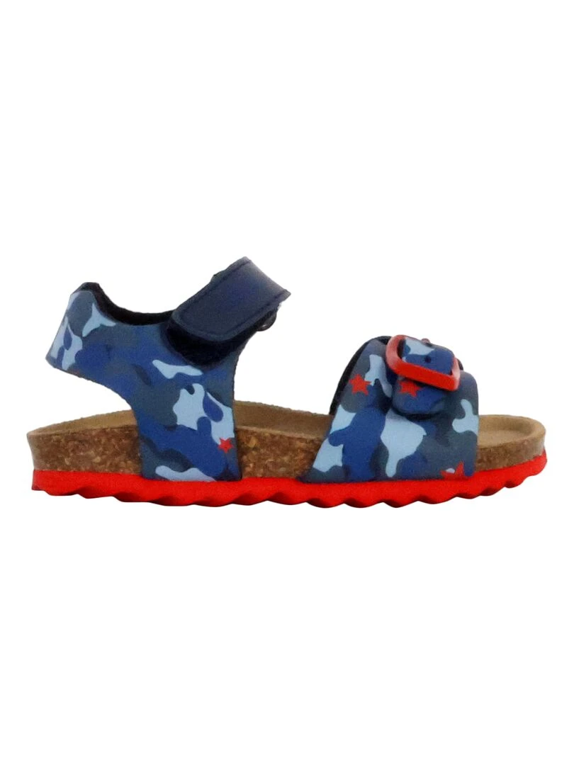 Sandale cuir enfant Geox Chalki Bleu