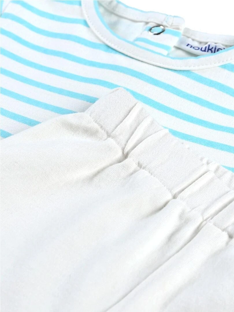 Set robe et legging en coton BIO   Noukie's   Bleu