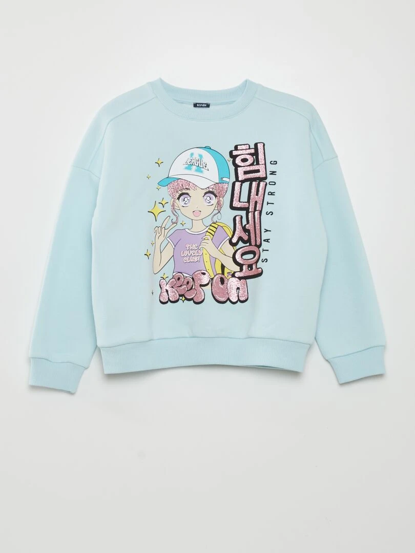Sweat en molleton 'manga' Bleu