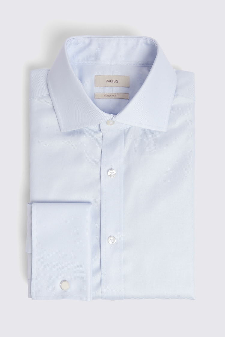Regular Fit Light Blue Twill Shirt   Buy Online at Moss