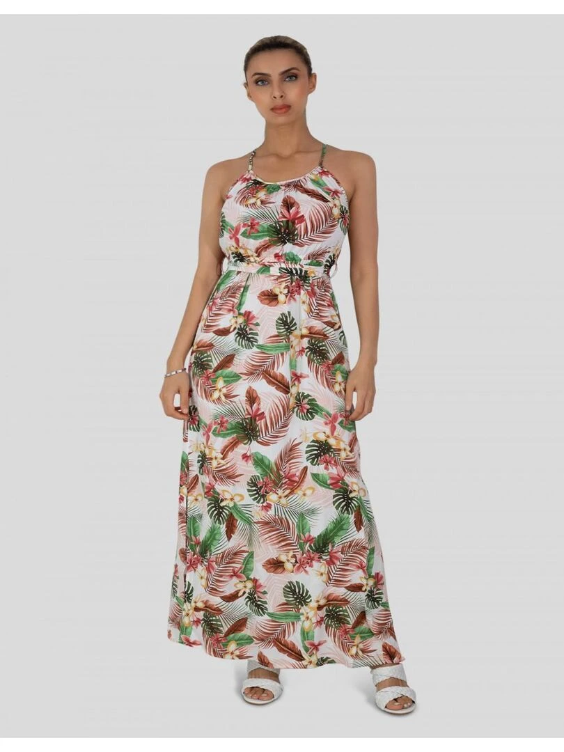 Robe longue à imprimé Vero Moda   Blanc Blanc