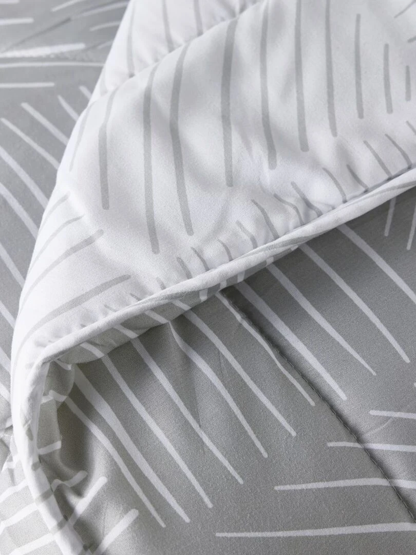 Couette imprimée gris/blanc