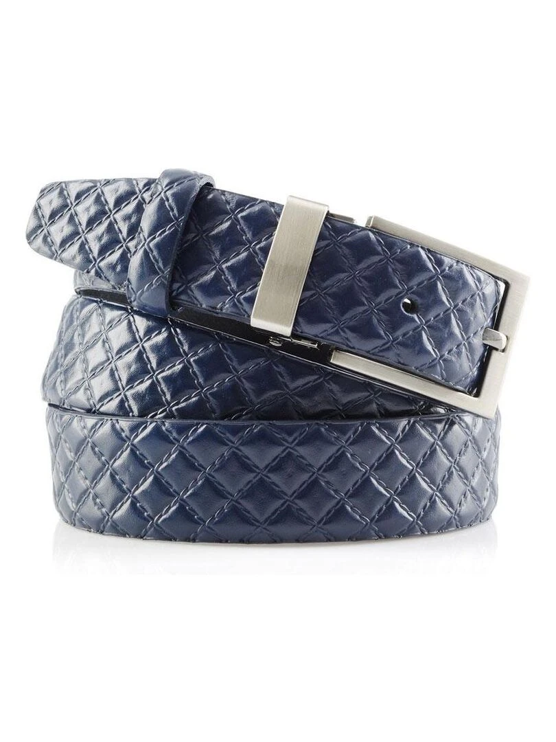 Ceinture Plein Cuir Miasto Fabrication UE Bleu marine