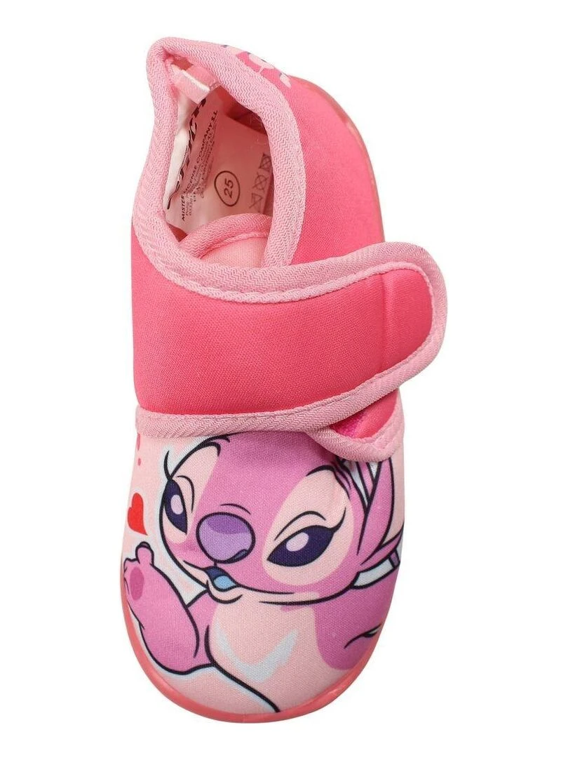 Disney   Chaussons fille imprimé Lilo Et Stitch   Rose