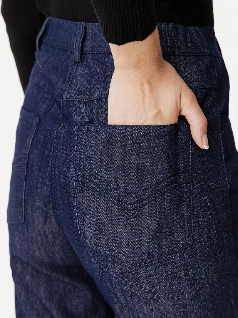 Pantalon stretch en toile   Damart   Bleu foncé