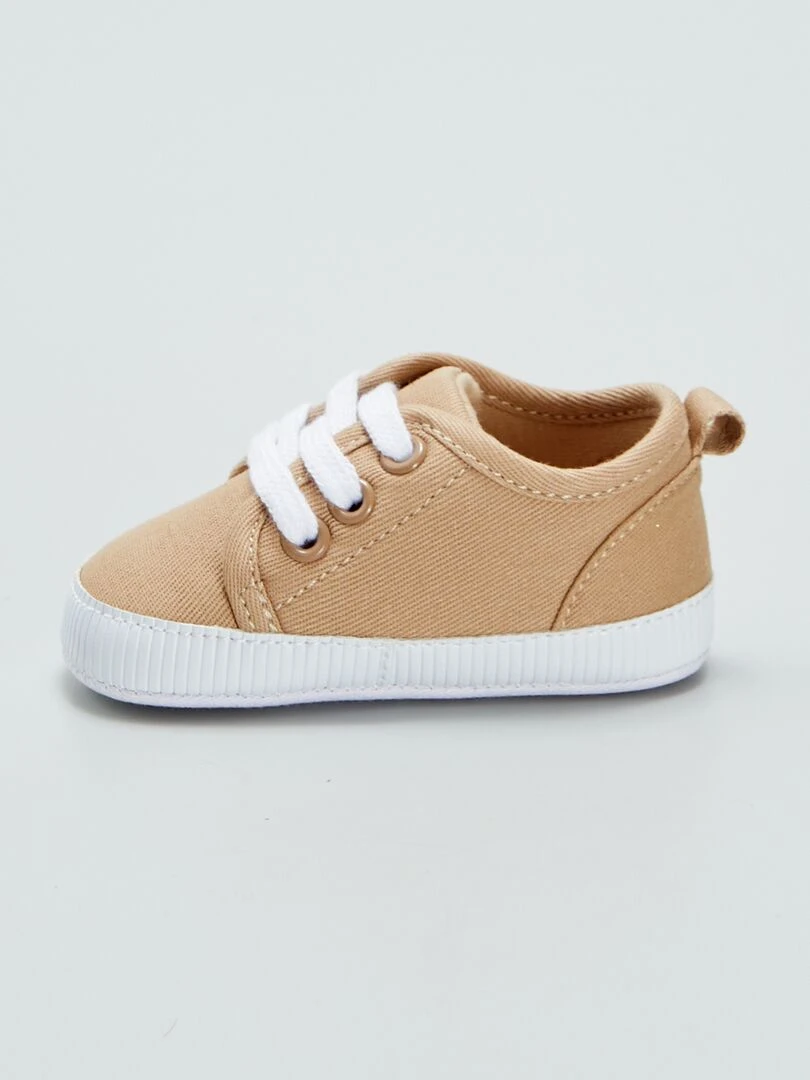 Baskets basses en coton   Beige