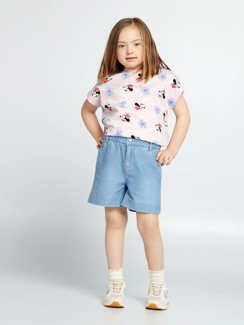 Short en denim So Easy Bleu clair