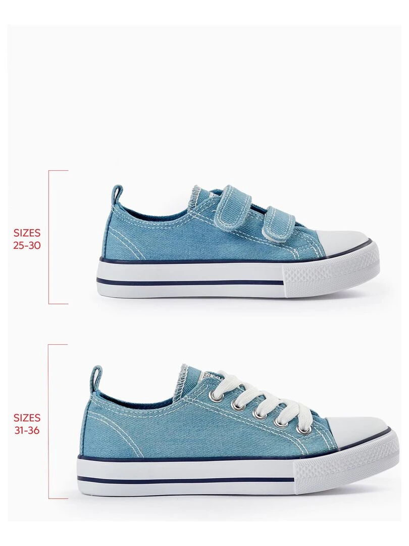 Baskets en jean pour enfant '50s Sneaker' CUBA Bleu