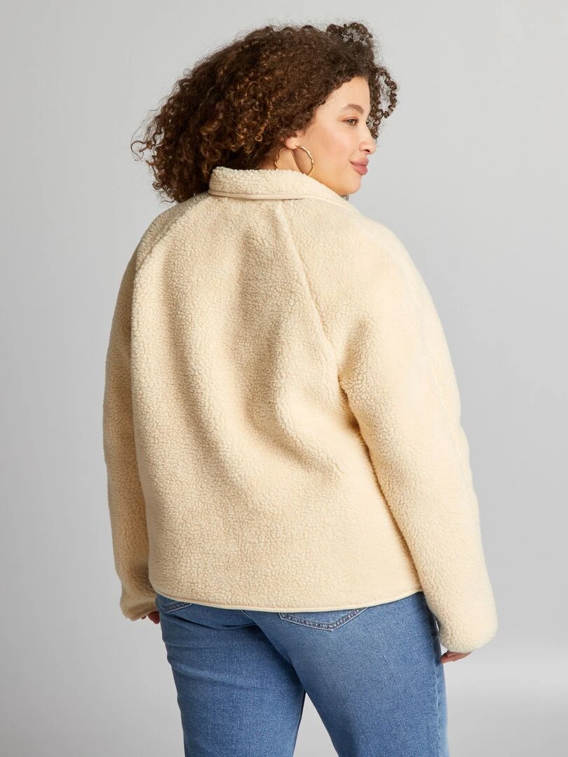 Veste en sherpa   Ecru