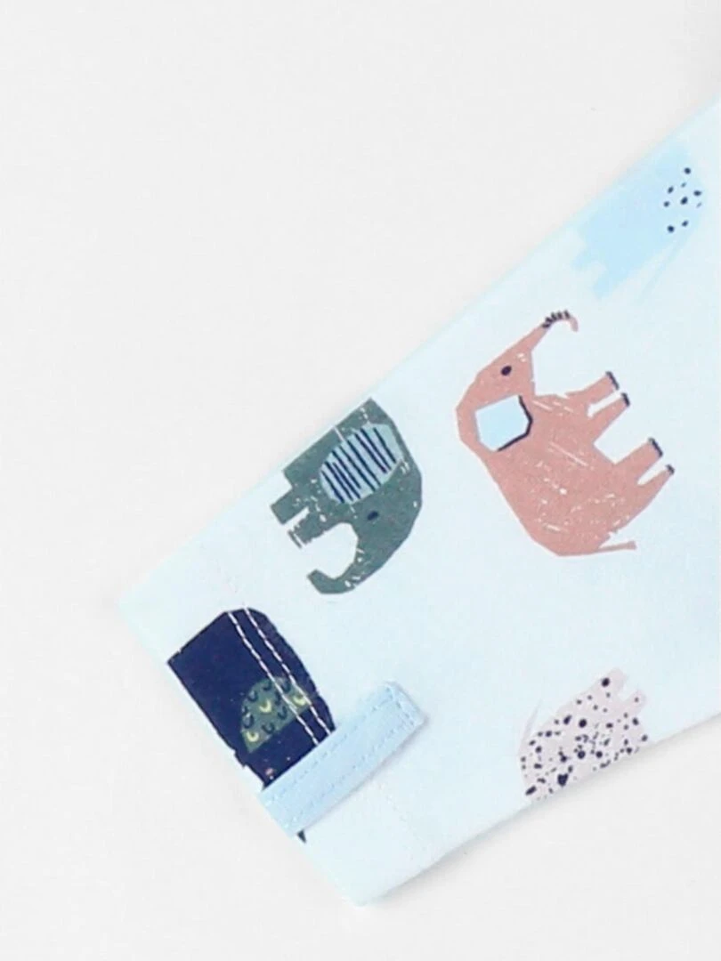 Pyjama 1 pièce imprimé éléphants en jersey    Noukie's   Beige