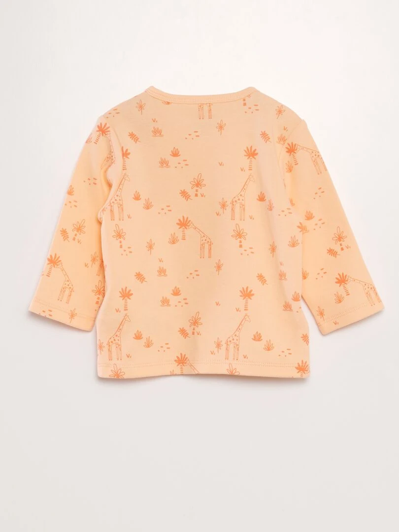 Ensemble pyjama t shirt + pantalon   2 pièces   Orange