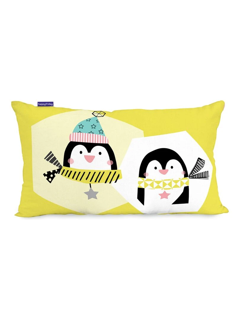 Housse de coussin Winter "Happyfriday" Blanc