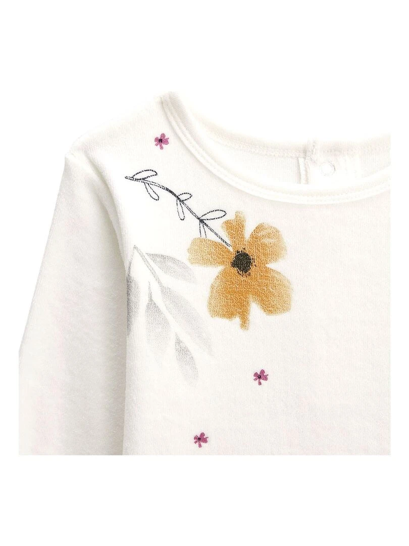 Pyjama bébé 2 pièces en velours Charlie   Moutarde