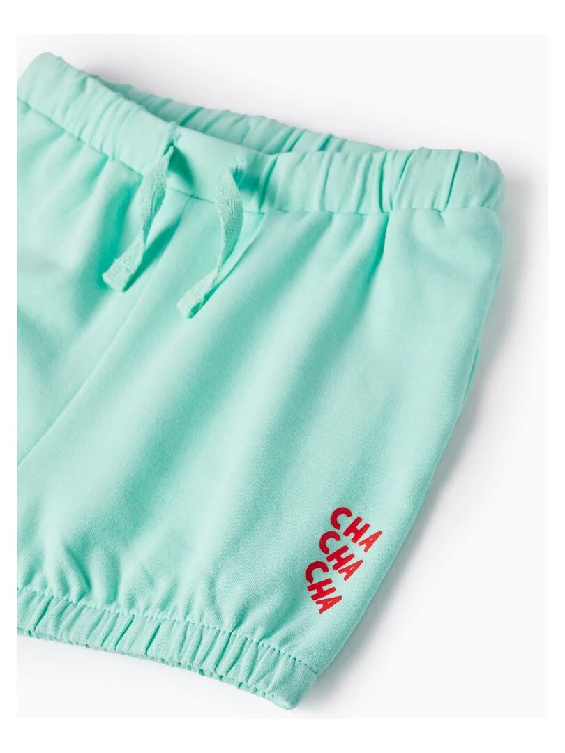 Shorts en coton pour bébé fille 'Cha Cha Cha'  CUBA   Vert clair