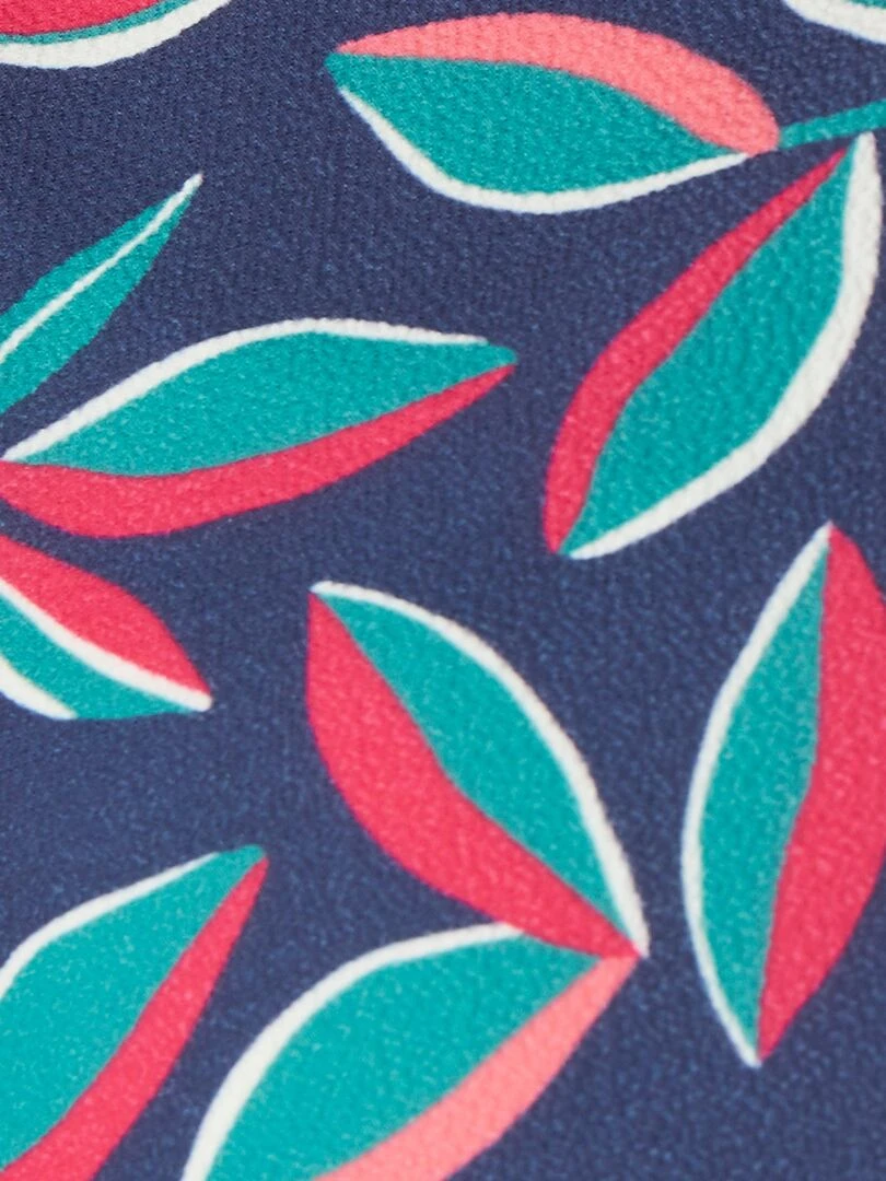 Robe chemisier crêpe reliéfé   Damart   Bleu marine