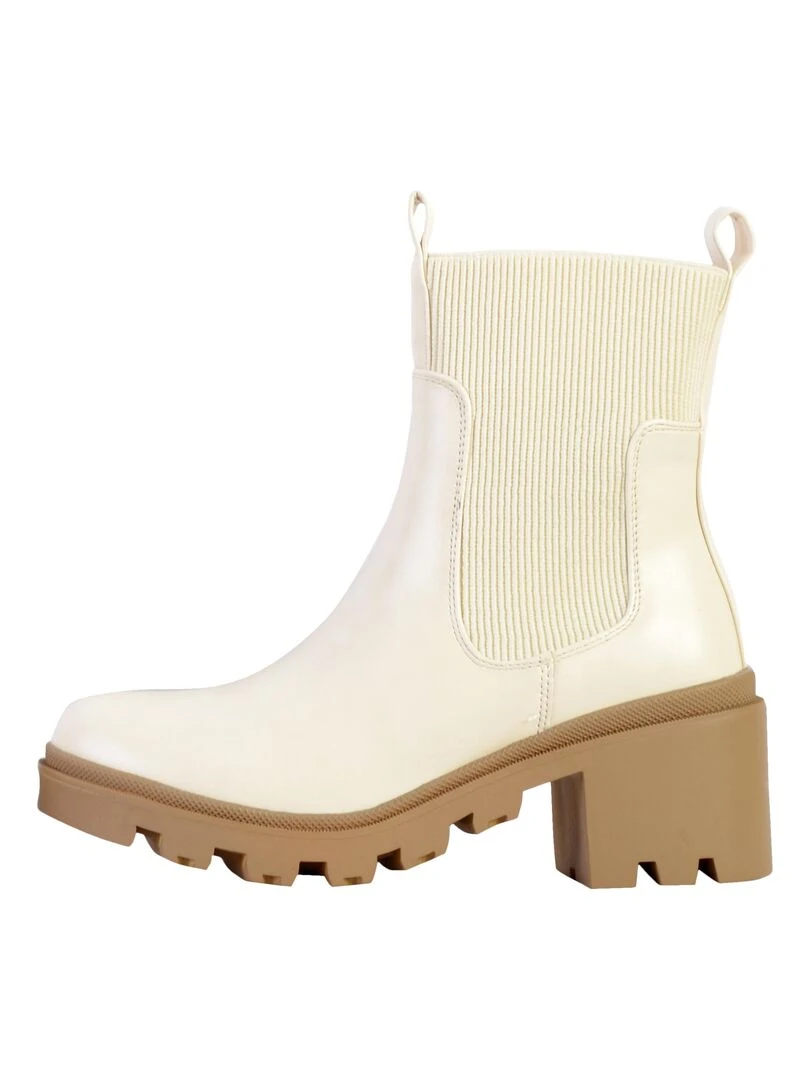 Boots à Talons The Divine Factory Beige